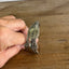 Hand-stamped BADASS lettering detail on upcycled Queen Ann silverplate spoon cuff bracelet - Laughing Frog Studio