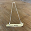 VOTE COMMUNITY bar pendant necklace full view - handcrafted from upcycled 1955 Community Silverplate South Seas spoon - Laughing Frog Studio