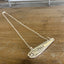 VOTE bar choker necklace full flat lay view - handcrafted from upcycled vintage Rogers Bros. Daffodil silverware - Laughing Frog Studio