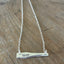 VOTE bar choker necklace full flat lay full view - hand-stamped upcycled vintage Wallace silverplate - Laughing Frog Studio
