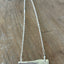 VOTE bar choker necklace full flat lay full back  view - hand-stamped upcycled vintage Wallace silverplate - Laughing Frog Studio