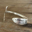 Hand-stamped "mermaid soul" on spoon bowl cuff bracelet - Mermaid Soul Spoon Cuff Bracelet - handcrafted from upcycled vintage silverware - Laughing Frog Studio