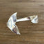 Back view of Mermaid Soul spoon cuff bracelet showing carved mermaid tail fin detail - handcrafted from upcycled vintage silverware - Laughing Frog Studio