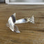 Side view - Mermaid Soul Precious Mirror pattern spoon cuff bracelet - handcrafted from upcycled vintage silverware - Laughing Frog Studio