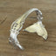 Top view - Mermaid Soul Troy pattern spoon cuff bracelet - handcrafted from upcycled vintage silverware - Laughing Frog Studio