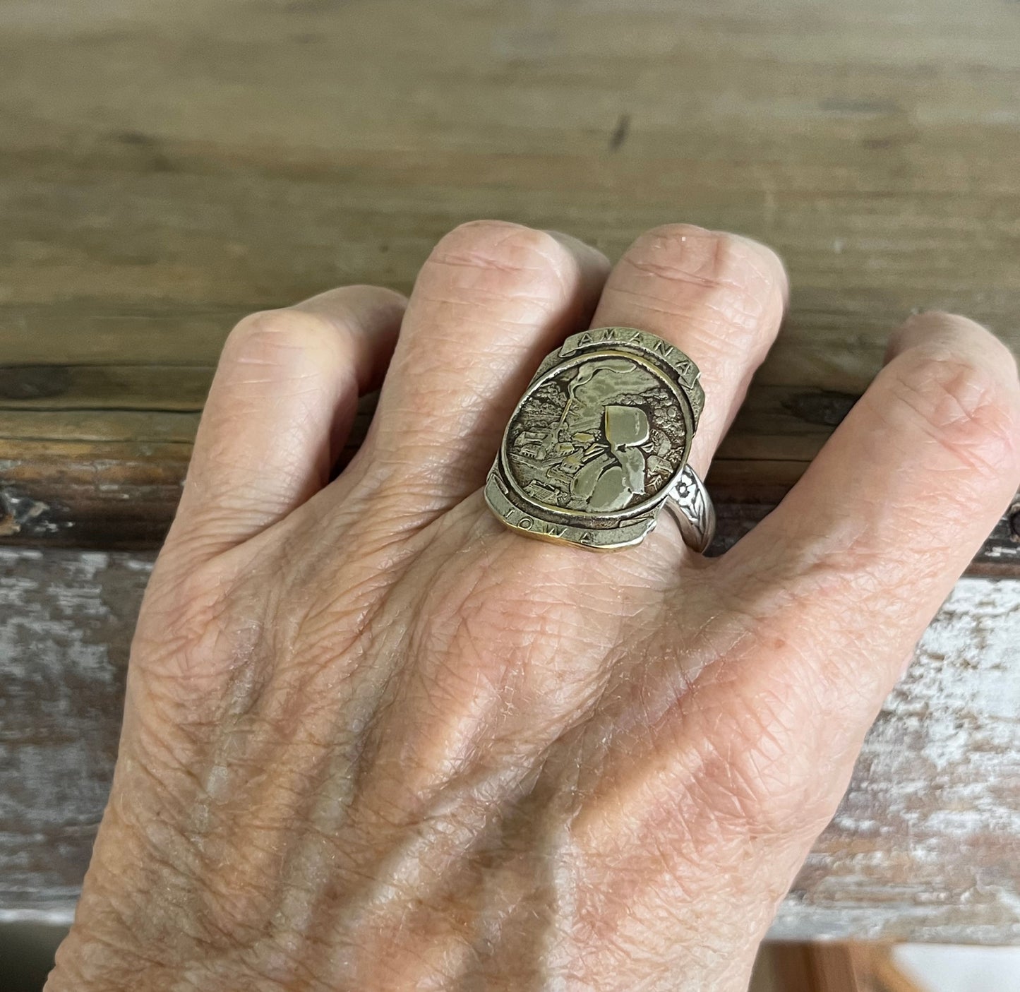 Statement Spoon Ring - AMANA COLONIES Iowa- #6211