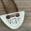 Stamped Spoon Necklace - VOTE - #6223