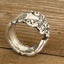 Imperial spoon ring size 9.5 side view - handcrafted from upcycled vintage silverware - Laughing Frog Studio