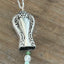 Vintage silverplate knife bell necklace side view - handcrafted from upcycled vintage silverware - Laughing Frog Studio