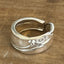 Rogers & Bros. Exquisite spoon ring top view - silverplate spoon ring - handcrafted from upcycled vintage silverware - Laughing Frog Studio