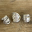 Trio of spoon rings including Andrew Jackson presidential spoon ring made from upcycled vintage silverware 