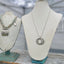Handcrafted kinetic triple spoon necklace with movement rings - Spoon Necklace - handcrafted from upcycled vintage silverware - Laughing Frog Studio