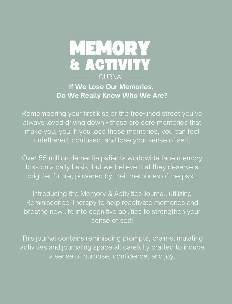Memory & Activity Journal: A Large-Print Memories & Activities Notebook for Dementia or Memory Loss Patients