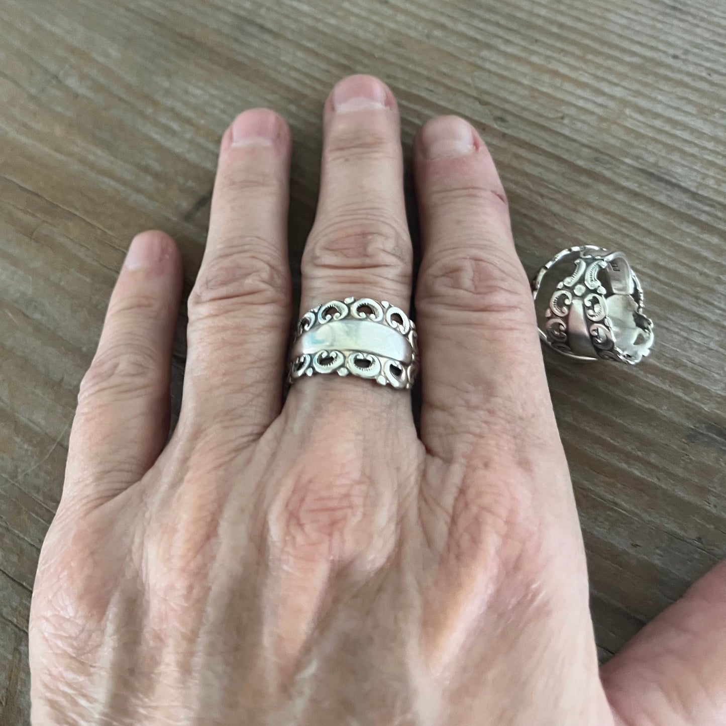 Sterling Spoon Ring = SWEDEN