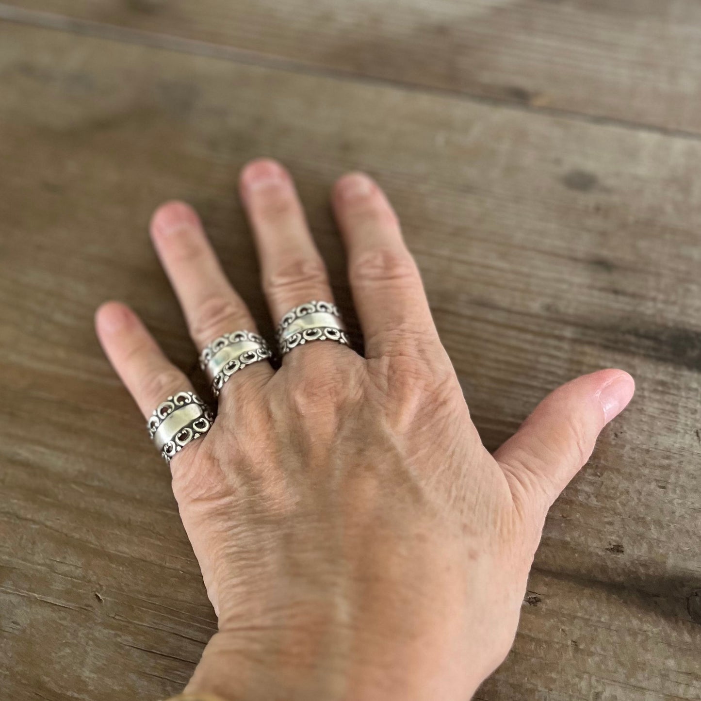 Sterling Spoon Ring = SWEDEN