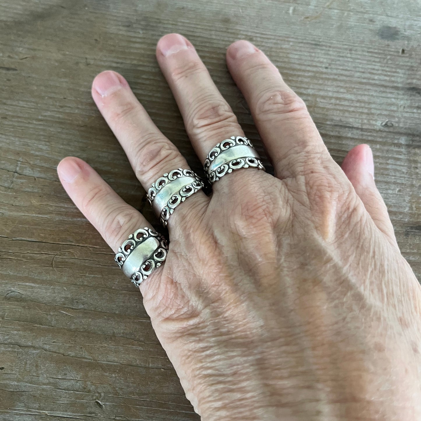 Sterling Spoon Ring = SWEDEN