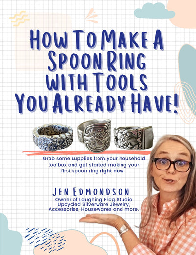 Make a spoon ring guidebook - printed DIY tutorial for making spoon rings with household tools"