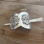 Vintage cake server barrette with Inauguration pattern spoon stick handcrafted accessory