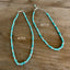 Turquoise glass bead choker necklaces detail showing earthy southwest color and silverplate accents
