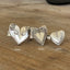 Trio of heart spoon rings made from vintage silverware handles - upcycled statement jewelry