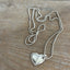 Fork heart necklace made from upcycled MARY LOU vintage silverware pattern