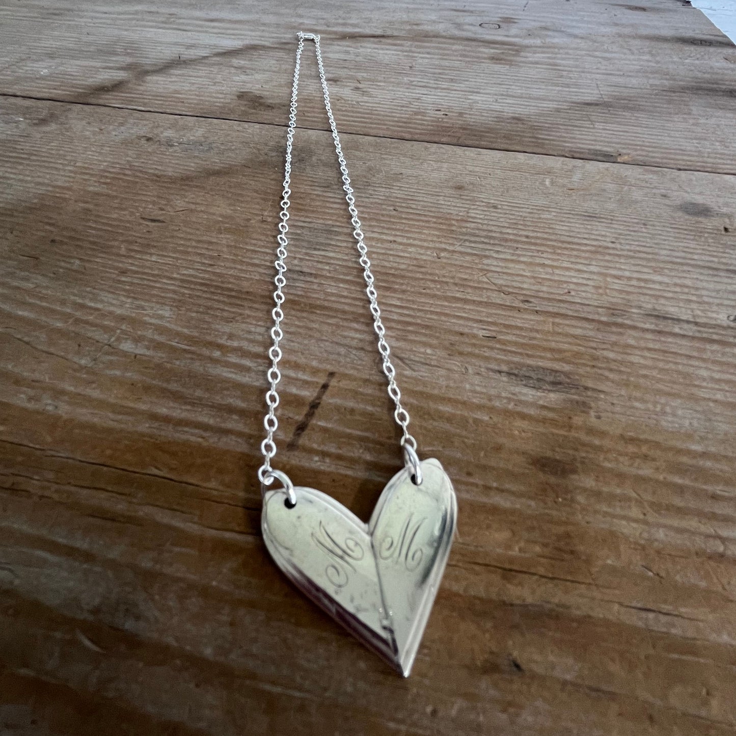 SALE Fork Heart Necklace - COMMUNITY "M" - #5831