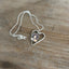 upcycled silverware open heart pendant necklace on 2" silverplate chain