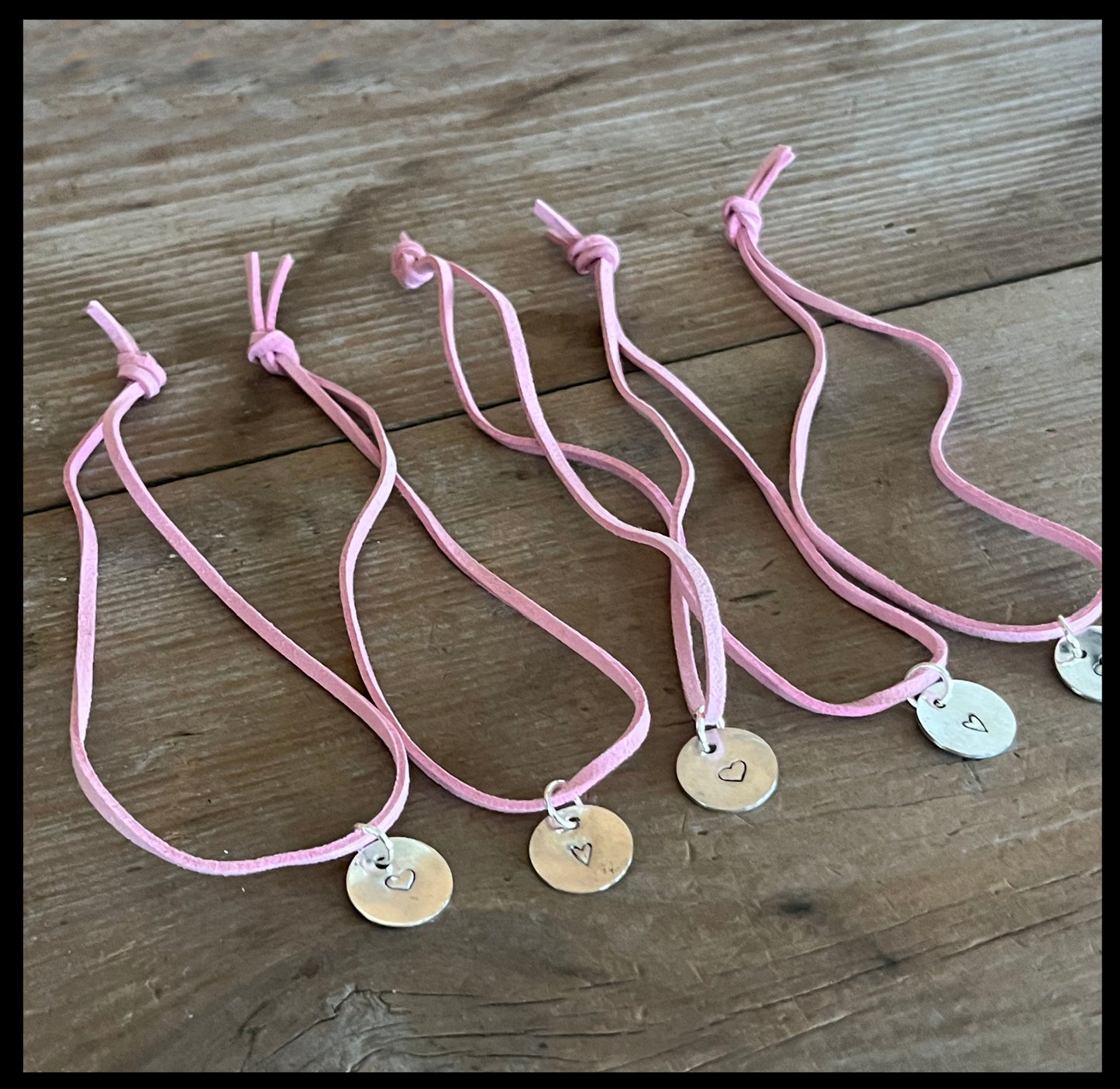 Heart Stamped Circle Pendant Spoon Necklace 2026