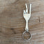 Pure Michael Franti energy show me your peace sign upcycled vintage fork  keychain
