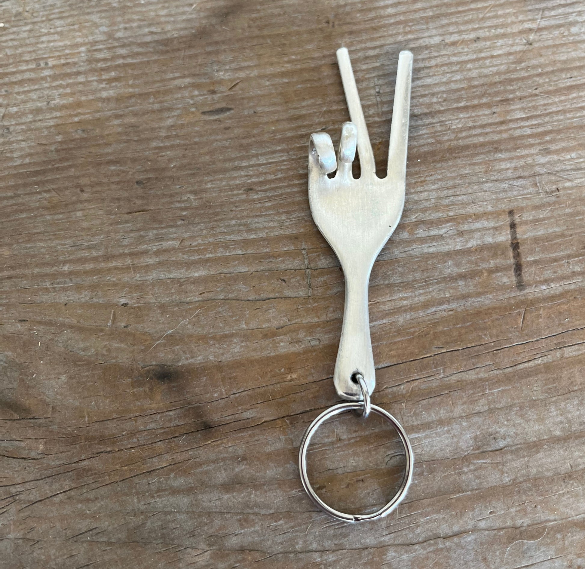 Pure Michael Franti energy show me your peace sign upcycled vintage fork  keychain