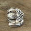 Glorious Openwork Floral Coil Wrap Spoon Ring