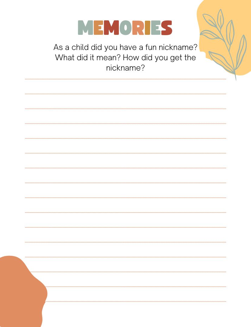 Notes For Memory Journal Memory & Activity Journal: A Large-Print Memories & Activities Noteboo ...