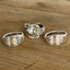 Trio of spoon rings,with First Love being the one on the far right, showcasing vintage silverware patterns