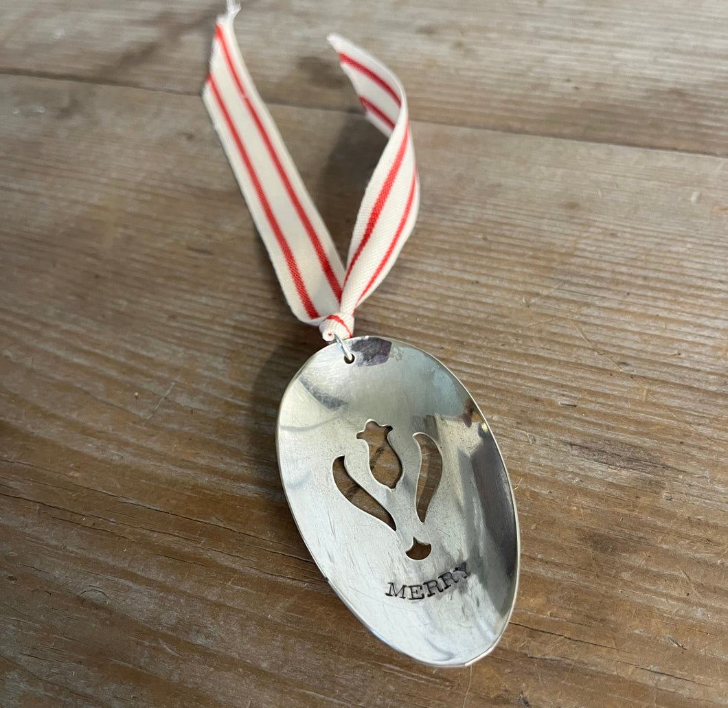 Stamped Spoon Ornament MERRY