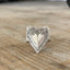 Cotillion heart spoon ring made from vintage silverware handles - upcycled statement jewelry