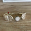 Handcrafted 1933 Lenox spoon link bracelet with sparkly druzy pavé bead - premium upcycled vintage silverware artisan jewelry
