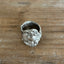 Top view Victorian scrollwork Oxford spoon ring - handcrafted from upcycled vintage silverware - Laughing Frog Studio