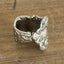 Upcycled 1901 Oxford silverplate spoon ring back view - handcrafted from upcycled vintage silverware - Laughing Frog Studio