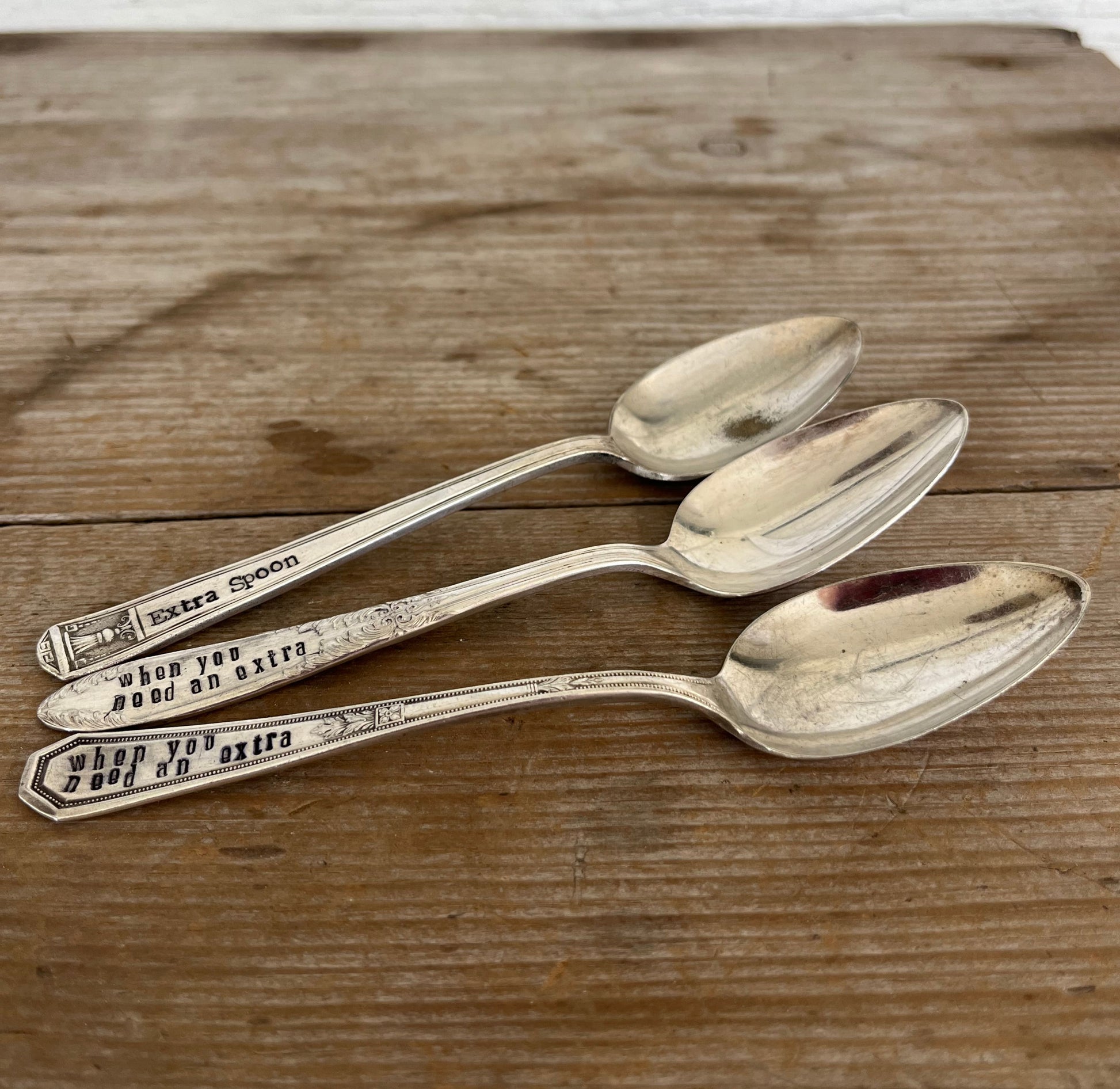 Spoon Theory Extra Spoon keepsake - meaningful hand-stamped vintage silverware gift for spoonies