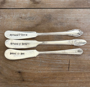 HAND Stamped Cheese Spreader/Knife - SPREAD LOVE