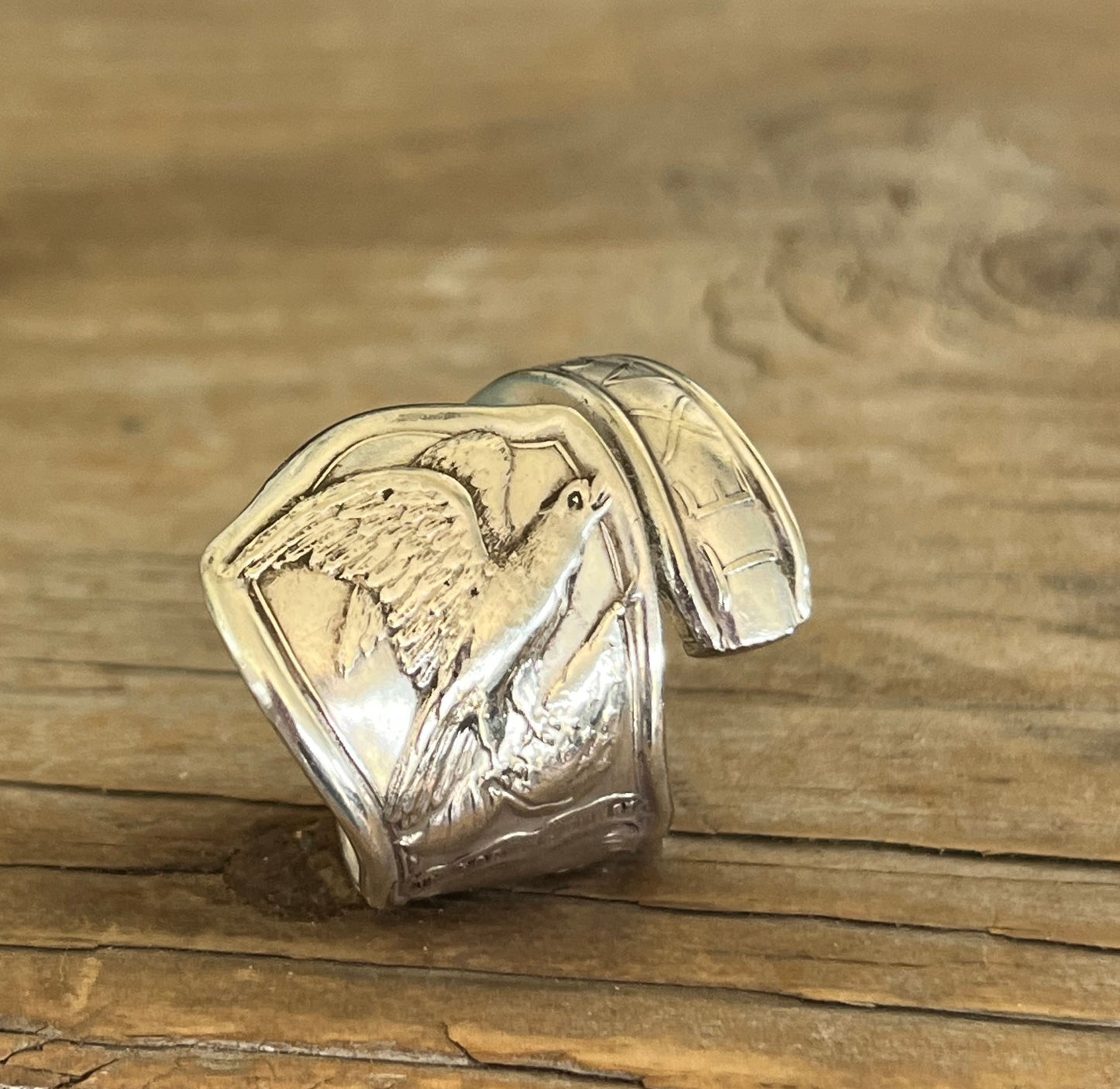 Texas Souvenir Spoon Coil Wrap Ring