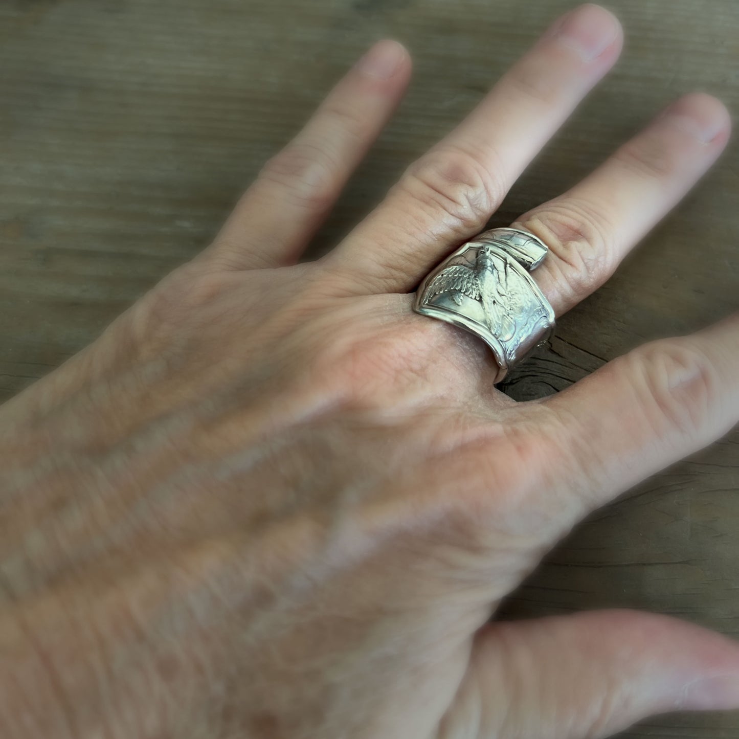 Texas Souvenir Spoon Coil Wrap Ring