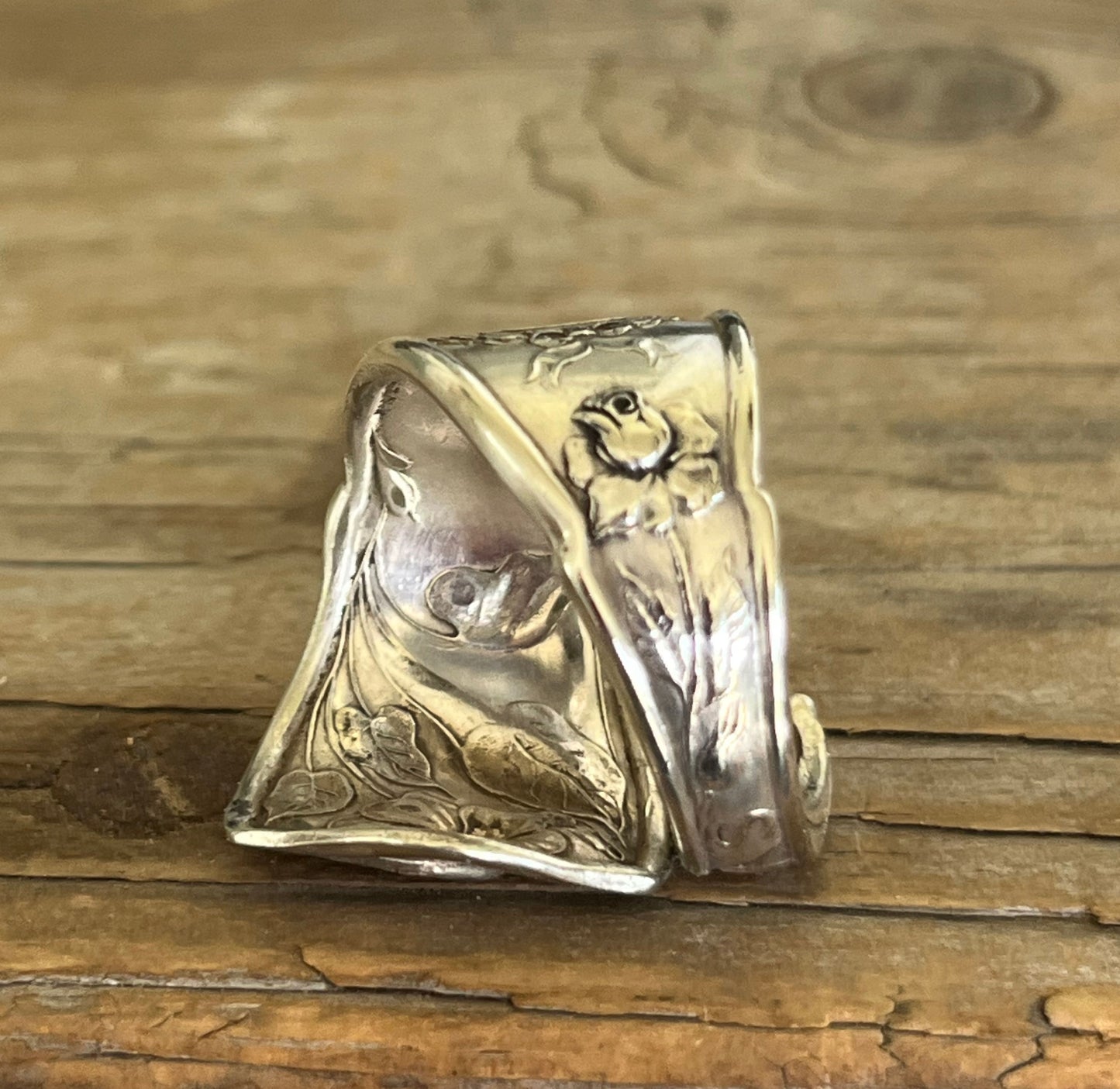 Texas Souvenir Spoon Coil Wrap Spoon Ring