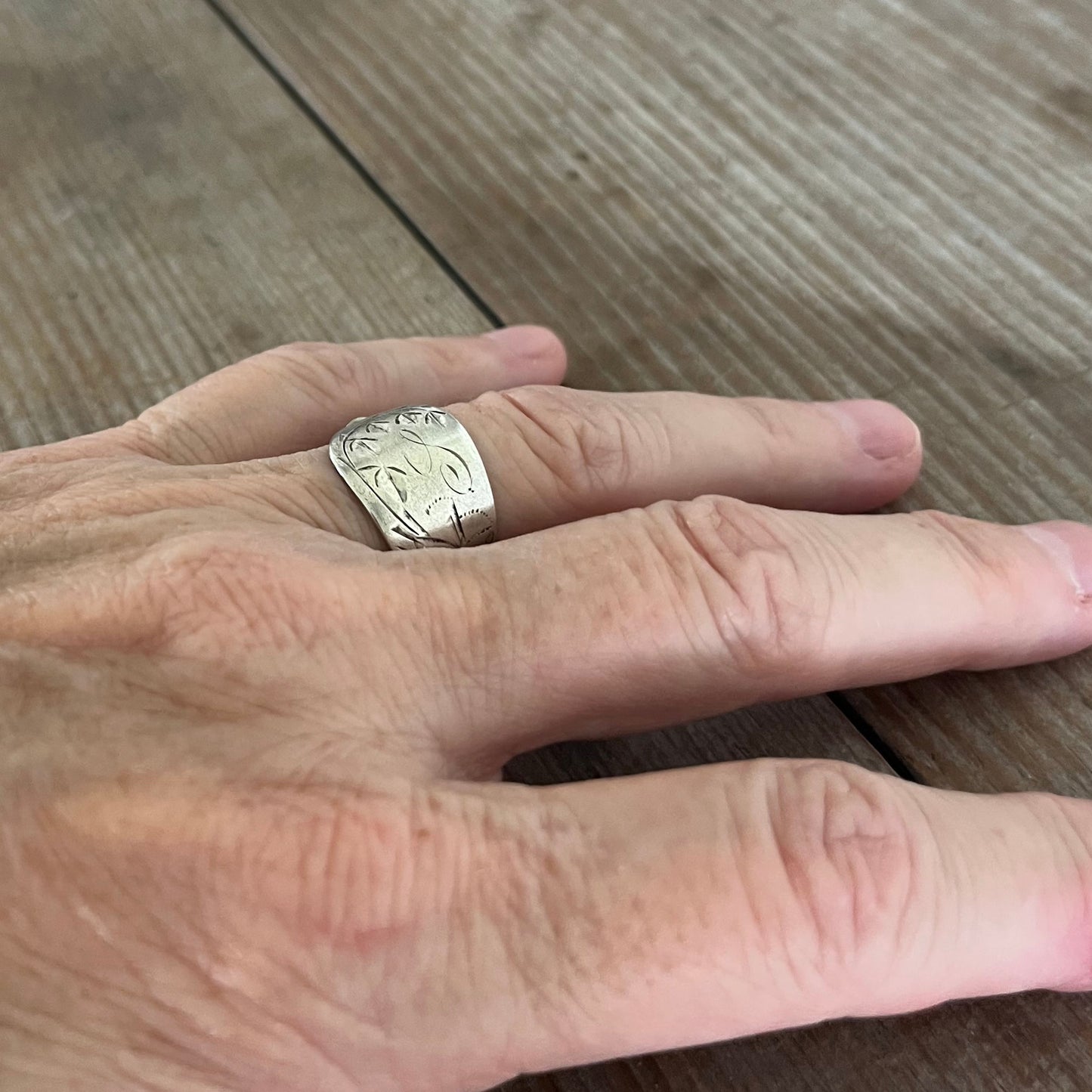 Sterling Spoon Ring - LILY - #5866