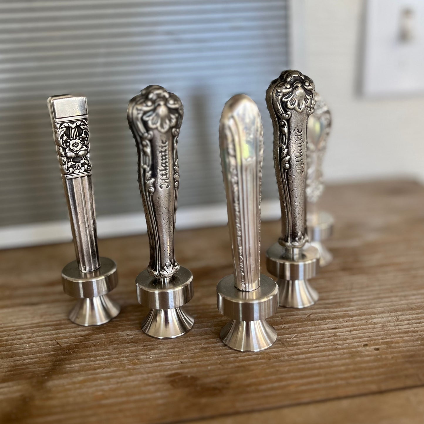  Collection of upcycled knife handle bottle openers - handcrafted vintage silverware bar tool