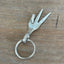 Peace sign fork keychain handcrafted from vintage silverplate fork - upcycled silverware accessory - Laughing Frog Studio