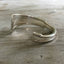 1881 Rogers Grecian silverplate cuff bracelet detail showing design on all sides - handcrafted from upcycled vintage silverware - Laughing Frog Studio