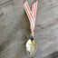 Stamped Spoon Ornament - MERRY CHRISTMAS cross - #2072