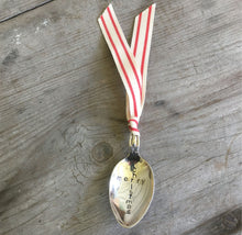Stamped Spoon Ornament - MERRY CHRISTMAS cross - #2072