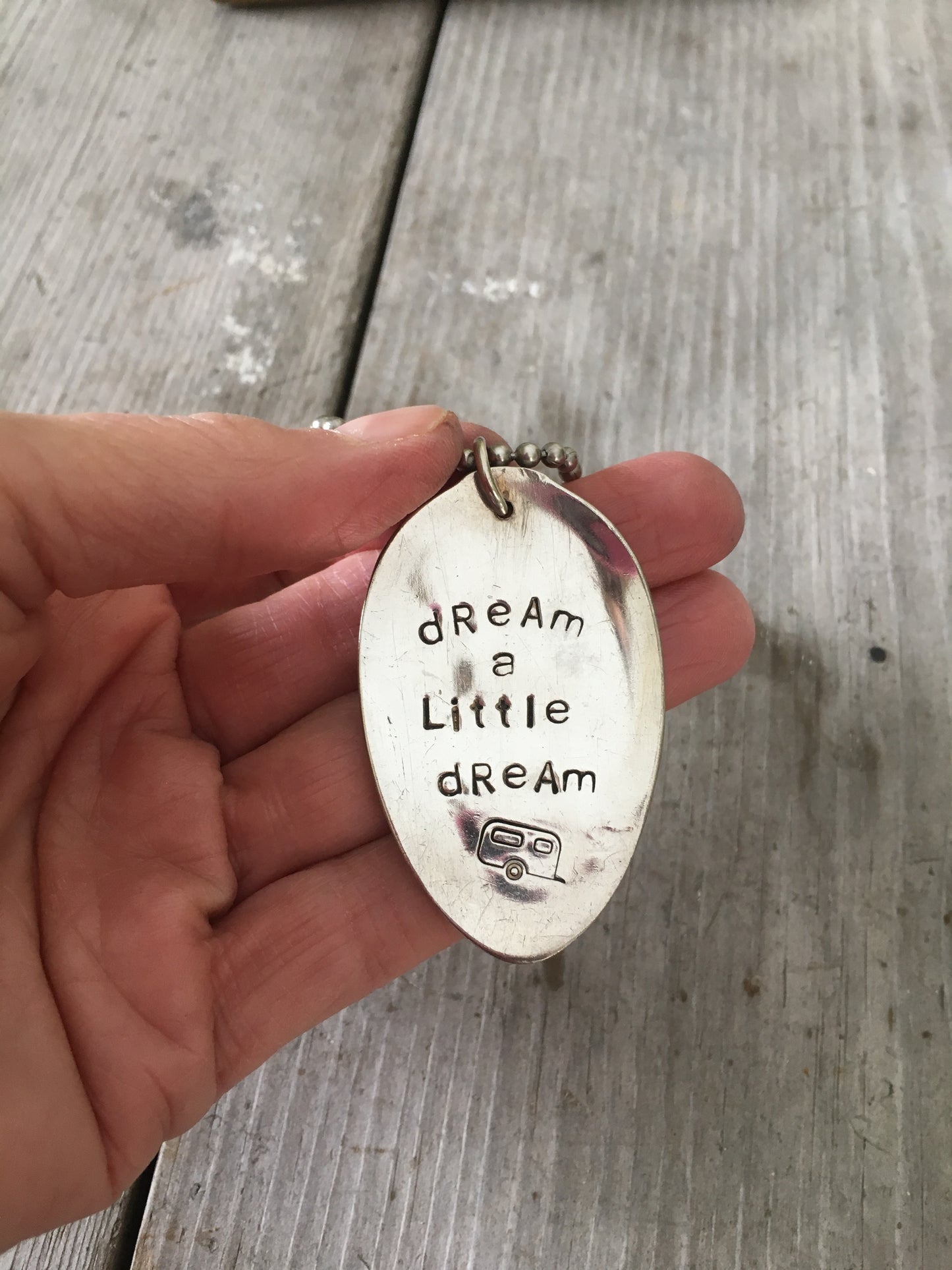 Stamped Spoon Necklace – DREAM A LITTLE DREAM – #2330